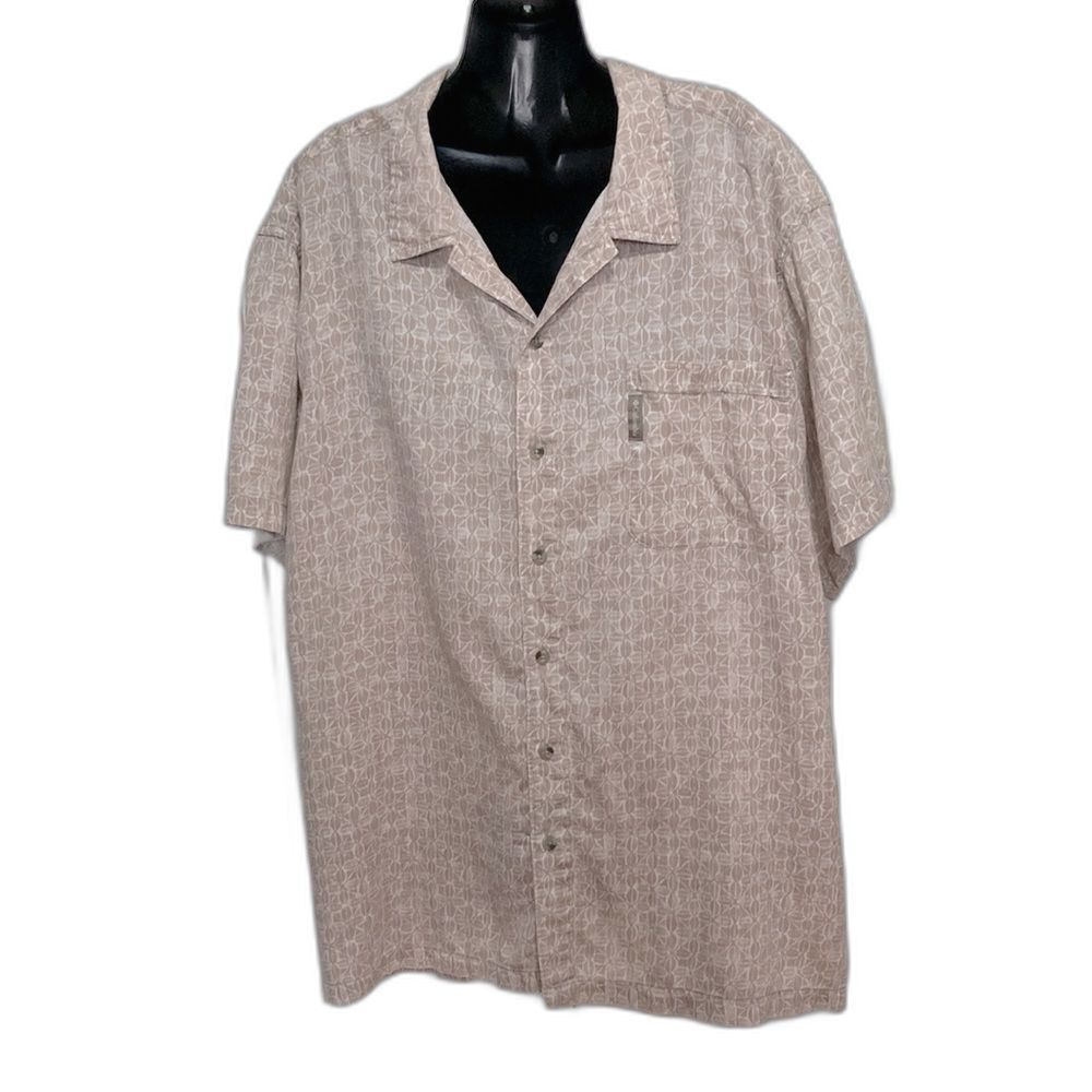 COLUMBIA Button Down Short Sleeve Camp Hiking Shirt Mens Plus Size XXL